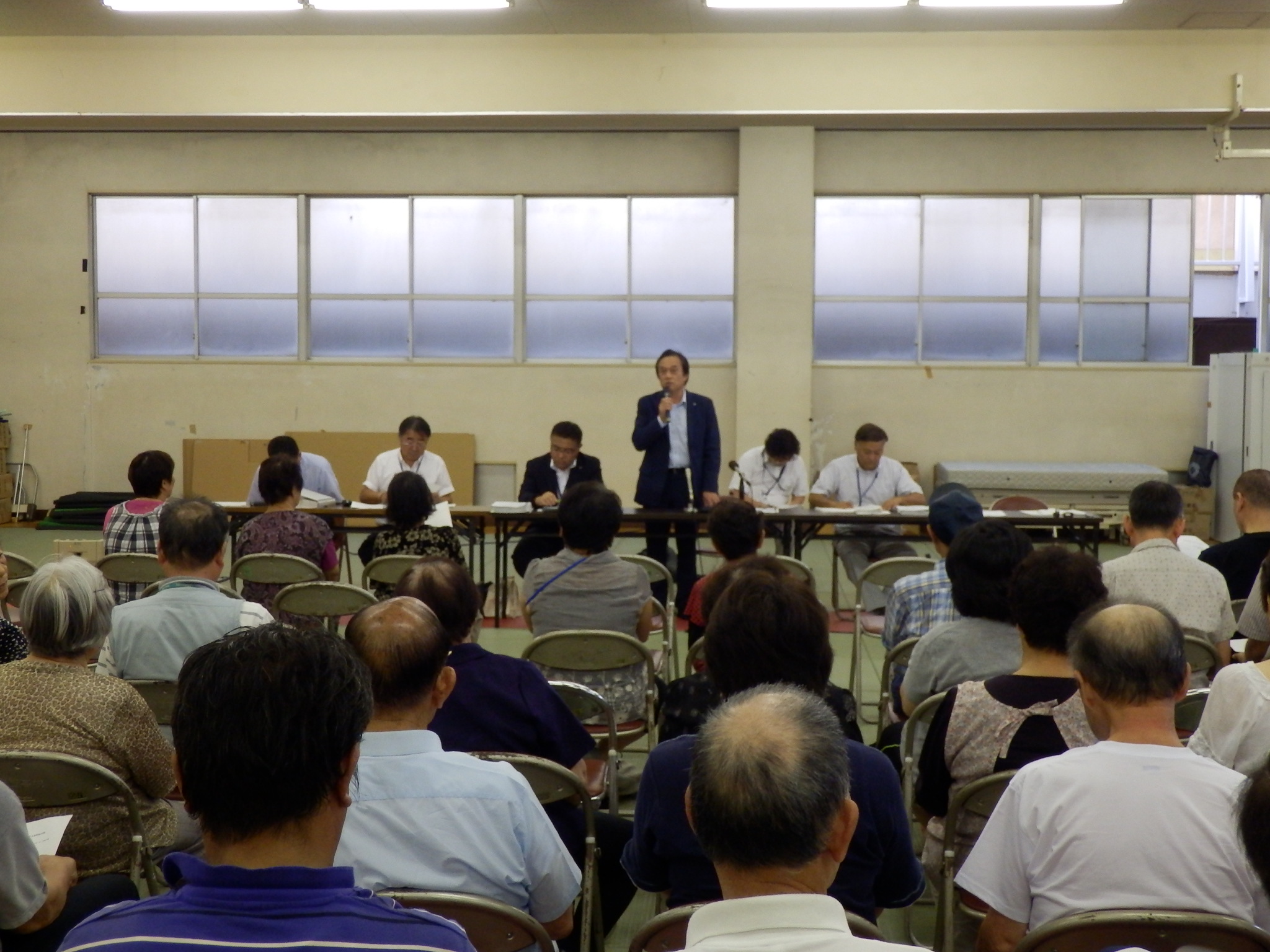 旧騎西高校避難所入所者に対する説明会 双葉町公式ホームページ