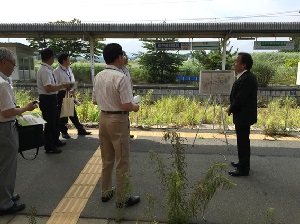 新生ふくしま復興推進相双地方本部会議が双葉町内視察