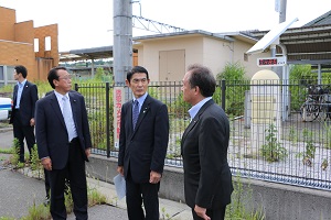復興大臣、経済産業大臣が双葉町内を視察