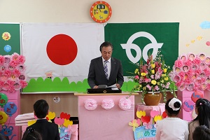 町立小学校卒業式、ふたば幼稚園修了証書授与式